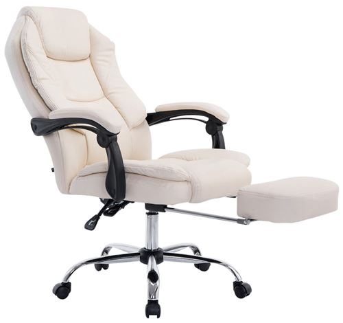 Fauteuil de bureau Castle similicuir , Crème