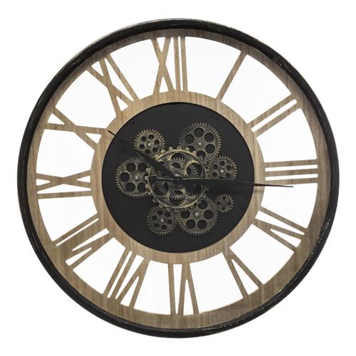 Pendule Murale Mécanique Paul 57cm Naturel