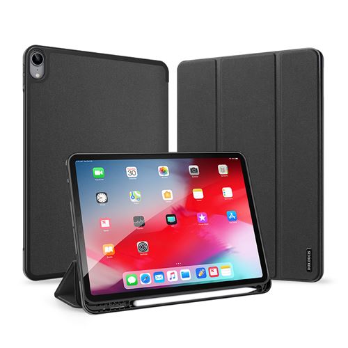 Étui de téléphone portefeuille Domo pour iPad Air (2020) Noir Dux Ducis