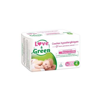 Love And Green Couches Ecolabellisees Taille 2 36 Couches Accessoires De Change Achat Prix Fnac