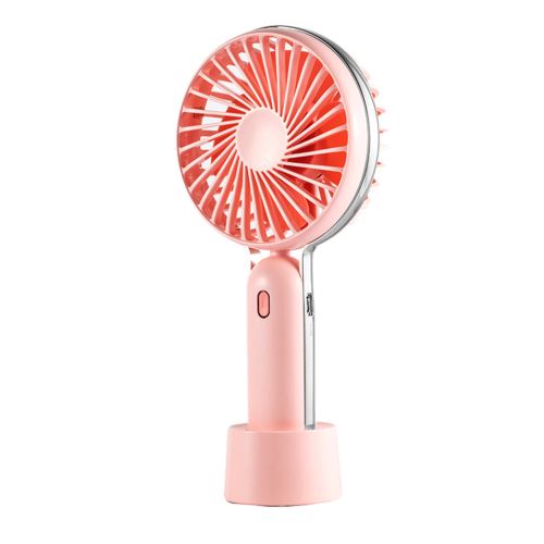 Mini Portable Bureau Mute Simple Vent Puissant Ventilateur Portatif de Charge USB Rose Pl877