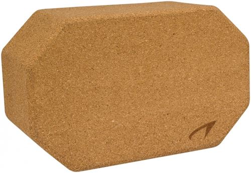 Avento bloc de yoga liège brun 23 x 14 x 9,5 cm