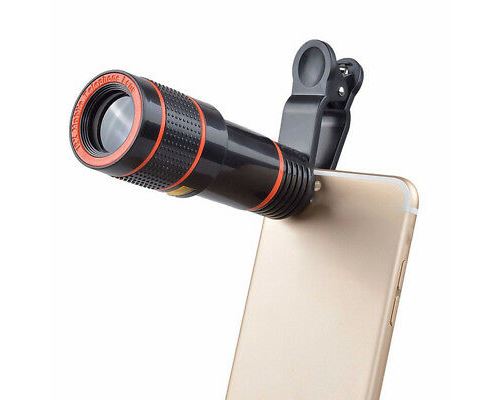 Clip-on objectif de caméra de zoom optique HD 12x télescope pour téléphone portable universel