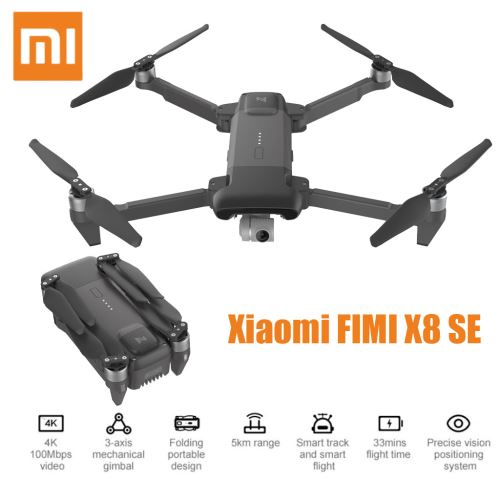 Xiaomi FIMI X8 SE Drone 5KM FPV 3 Axes Cardan 4K Camera GPS Quadricoptere 33 Minutes Noir Wenaxibe001 Drone Photo Video Achat prix fnac