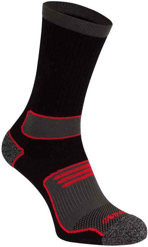 sport chaussettes pour hommes 2-pack noir / rouge taille 39/42