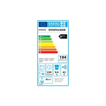 Sèche-linge pompe à chaleur SAMSUNG DV90T6240HE