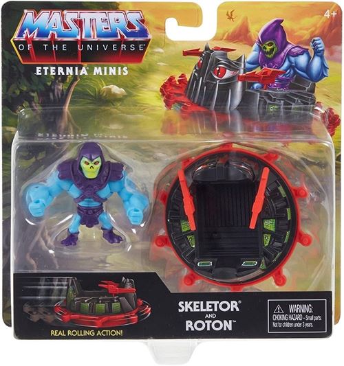 Masters of Universe Eternia Minis - Coffret véhicule + Figurine articulée 8cm - Skeletor & Roton