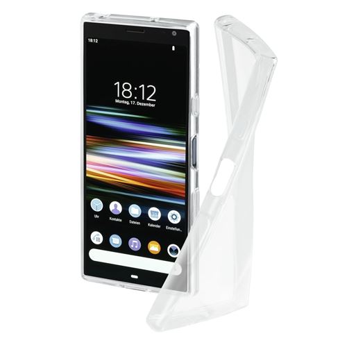 Hama Essential Line Crystal Clear - Achterzijde behuizing voor mobiele telefoon - thermoplastic polyurethaan (TPU) - transparant - voor Sony XPERIA 10 Plus