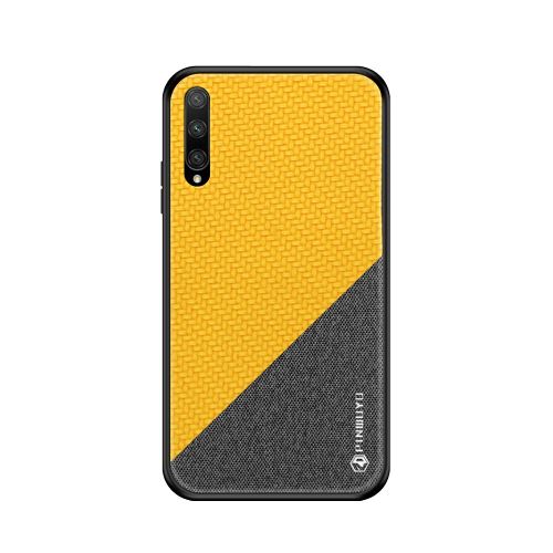 Coque en TPU + PU hybride jaune pour votre Huawei Honor 9X/9X Pro