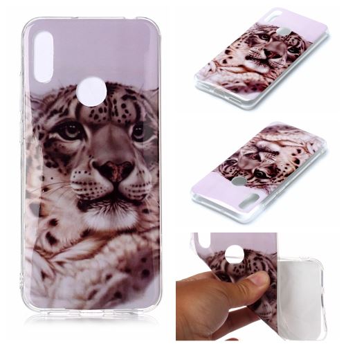 Coque en TPU animal léopard pour votre Huawei Y6 (2019 with Fingerprint Sensor)/Y6 Prime (2019)