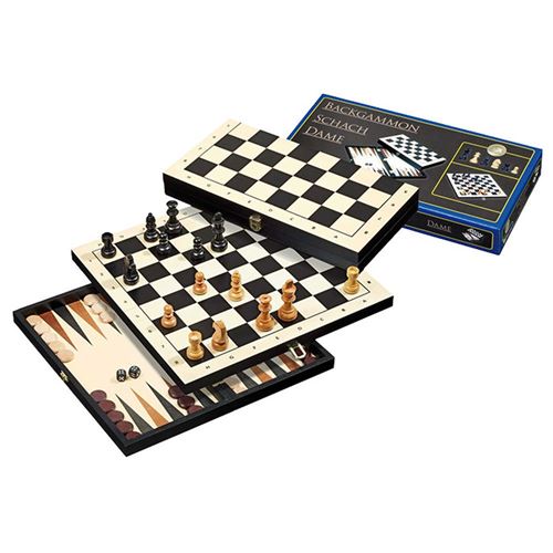 En cuir synthétique Pour enfants et adultes Multifonctionnel Backgammon Jeu déchecs de puzzle 