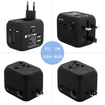 Adaptateur /& Chargeur USA USB Prises France vers Royaume-Unis // Etats-Unis // Australie // Chine de voyage universel SKROSS UK