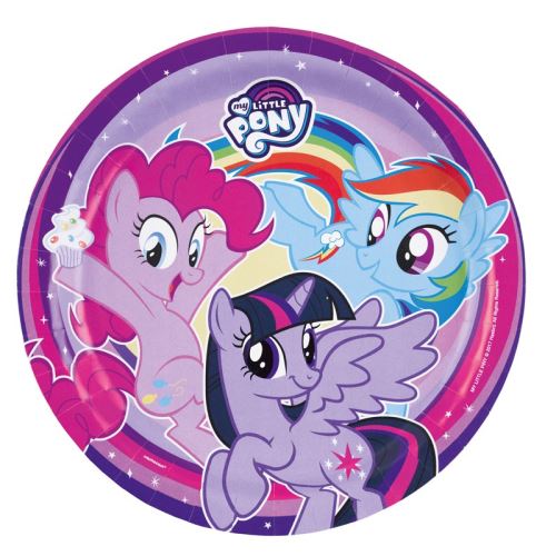 8 assiettes 23cm my little pony