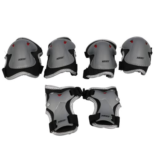 Kit protection roller skateboard Eurotop/roces Tripack basic jr noirgrs Gris clair Taille : Jun rèf : 71415 Taille : Jun