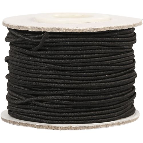 Creotime élastique 25 m 1 mm noir