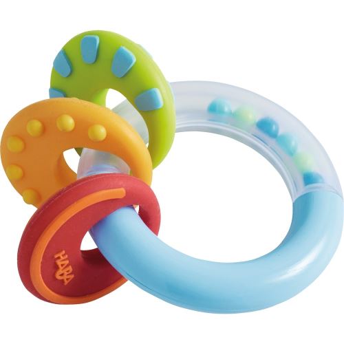 Haba anneau de dentition Noppi 8 cm bleu