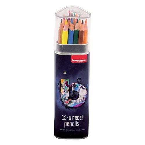 Boîte de crayons de couleur Bruynzeel 18 pièces