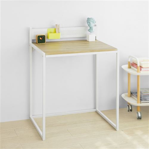 SoBuy FWT66-WN Table Bureau -Table d’étude Poste de Travail, Petite Taille Gain d’Espace