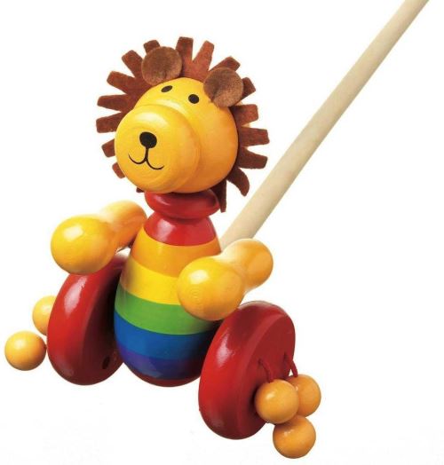 Orange Tree Toys Jouets En Bois A Pousser - Lion