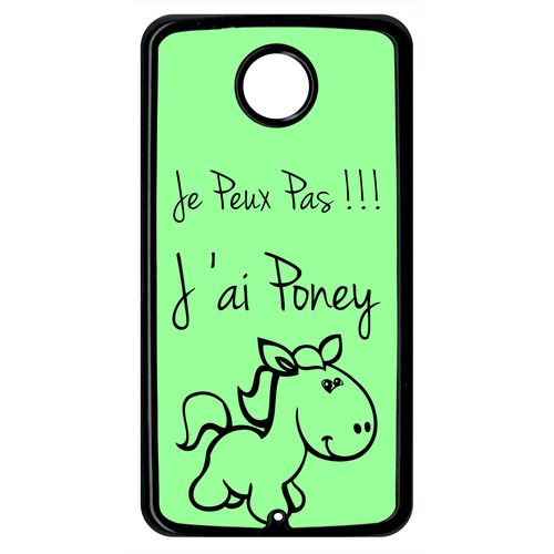 Coque Citation Poney Vert Compatible Google Nexus 6 Transparent