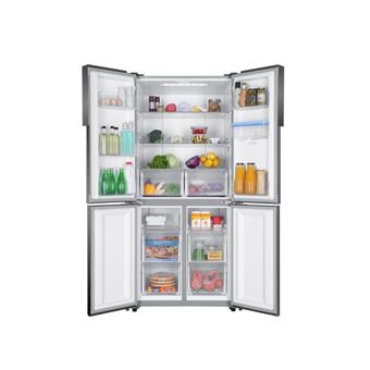 Haier Htf-456wm6 - Refrigerateur Multi Portes Avec Distributeur Deau - 456 L - Froid Ventile - A+ - L 83.3 Cm - Silver