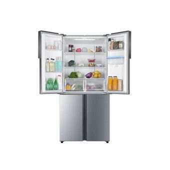 Haier Htf-456wm6 - Refrigerateur Multi Portes Avec Distributeur Deau - 456 L - Froid Ventile - A+ - L 83.3 Cm - Silver