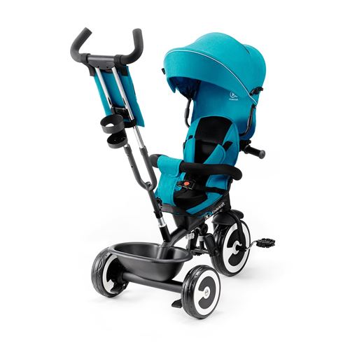 ASTON Tricycle évolutif de 9 mois à 5 ans canne de guidage Bleu