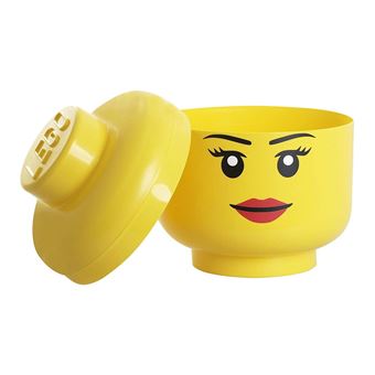 8€15 sur Lego 40321725 Tête de Rangement Fille, Plastique, Jaune, 24 x 24 x  27 cm - Achat & prix