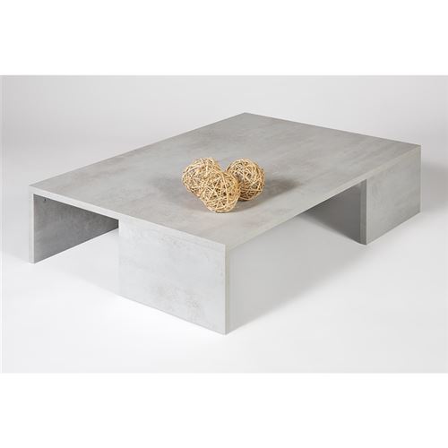 Mobilifiver Table basse, Rachele, Ciment, 90 x 60 x 21 cm, Mélaminé, Made in Italy