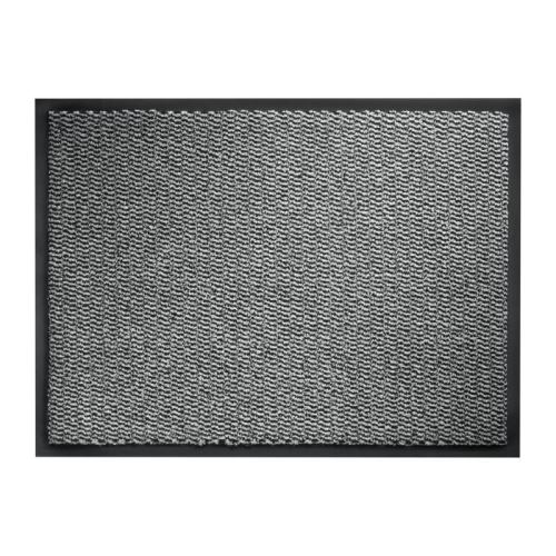 tapis d'entrée a motifs - 60x80 cm - style classique - coloris gris