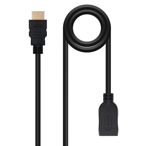 Nanocable HDMI, 2m, 2 m, HDMI Type A (Standard), HDMI Type A (Standard), 2560 x 1600 pixels, Noir