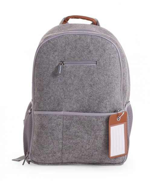 Sac à dos à langer feutrine gris - child wheels