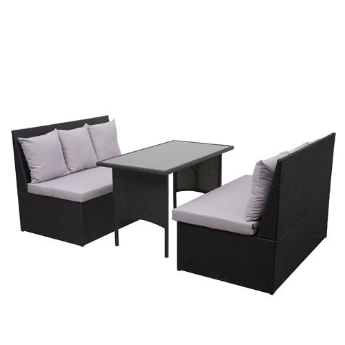 Mendler Noir Table De Jardin Rectangulaire - Image 3
