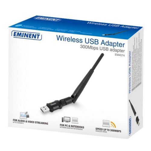 Eminent EM4574 - Adaptateur réseau - USB 2.0 - 802.11b/g/n - noir