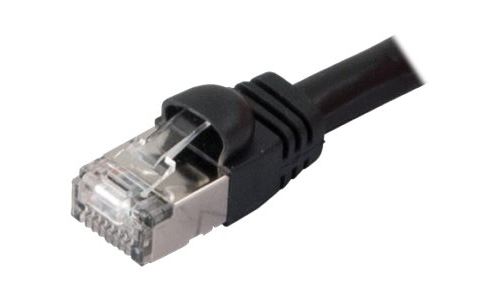 generic - Cordon de raccordement - RJ-45 (M) pour RJ-45 (M) - 6 m - SFTP - CAT 6 - sans halogène, sans crochet - noir