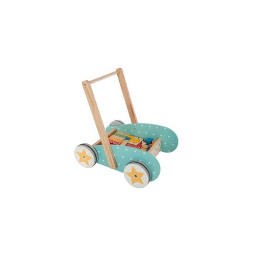 Chariot en Bois Enfant 40cm Multicolore