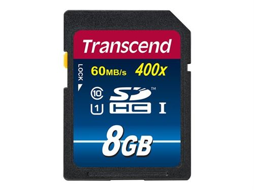 Transcend Premium - carte mémoire flash - 8 Go - SDHC UHS-I