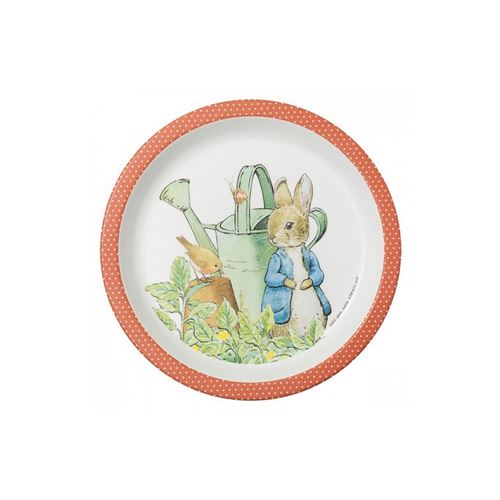 Assiette bébé Pierre Lapin corail Petit Jour Paris Multicolore