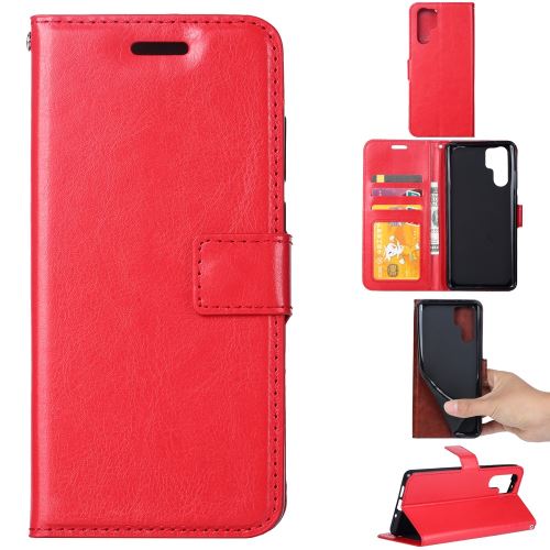 Etui en PU avec support couleur rouge pour Huawei P30 Pro