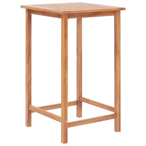 vidaXL Table de bar de jardin 65 x 65 x 110 cm Bois de teck solide