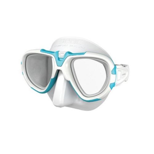 Masque Fox Silicone Blanc - Couleur - Blanc/Bleu