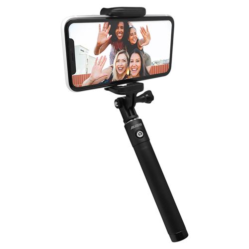Perche Selfie Téléscopique Extensible 18 à 80cm + Déclencheur Bluetooth Akashi