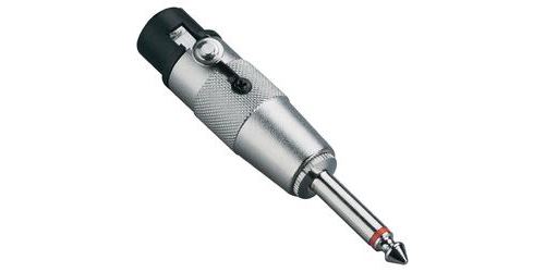Adaptateur XLR femelle/jack 6,35 mâle mono Paccs