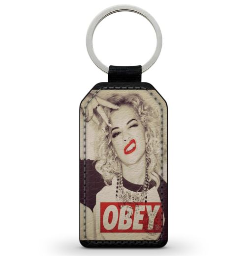 Porte-Clés Fifrelin Noir en Simili Cuir Obey