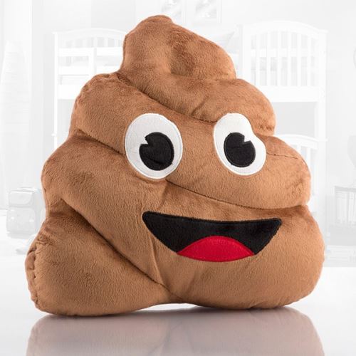 Coussin Émoticône caca - crotte emoj Oreiller Emoticône Emoji en Peluche