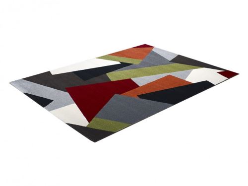 Tapis Style Design Pablo Polypropylène 140200 Cm Rouge Orange Gris