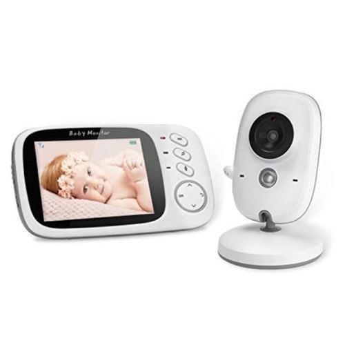 COSANSYS Babyphone Babyphone vidéo Baby phone Baby Moniteur 2 LCD Couleur  Moniteur + Caméra Vidéosurveillance Ecoute