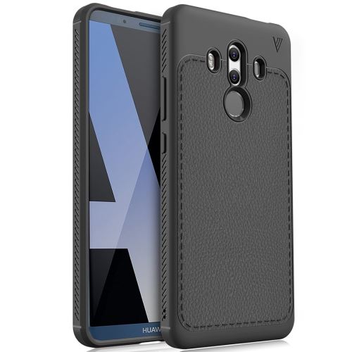 Huawei Mate 10 Housse Etui Cuir PU Texture Litchi Noir ALS53446