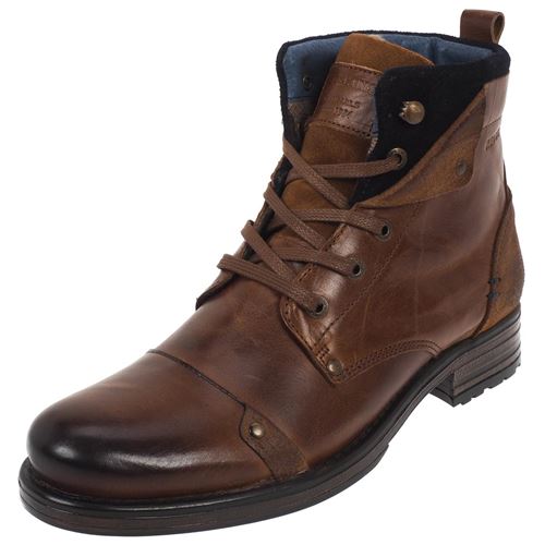 Chaussures mid mi montantes Redskins Yedes cognac navy Marron taille : 44 réf : 43233