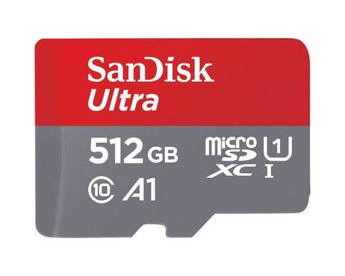 SanDisk Ultra carte microSDXC mémoire 512 Go UHS-I - 100 Mo / s C10 U1 Full HD A1 - SDSQUAR-512G